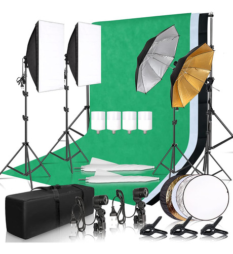 Kit Iluminacion Para Estudio Fotografico Marco Fondo 8.5 X 3