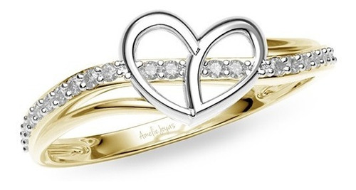 Anillo De Promesa Anastasia Amelie Joyas Oro 14k