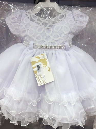 vestido batizado bebê luxo