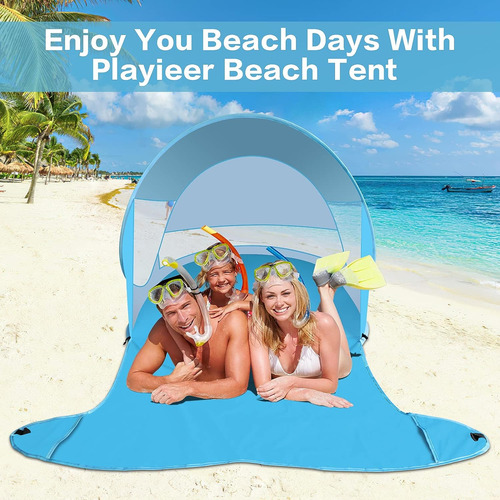Carpa De Playa, Gran Sombra De Playa Automática Instantánea,