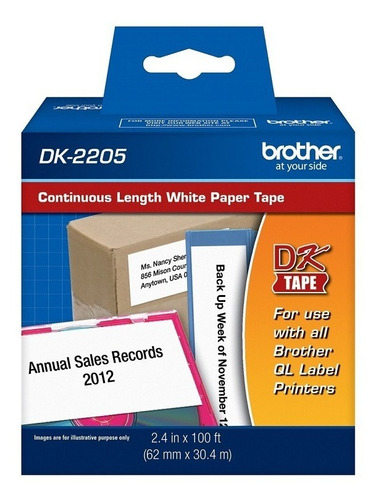 Cinta Brother Dk-2205 (62 Mm X 30,4 Mt)30,4 Metros De Largo