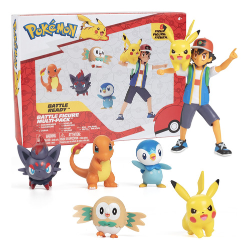 Pokémon Battle Ready! - Juego De 6 Figuras  Incluye Cen.