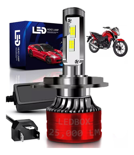 Foco Hyper Led Premium Csp 25000lm H4 Moto Pulsar Bmw Fz R6