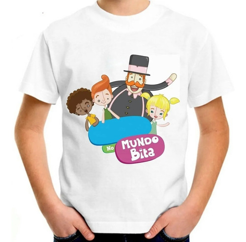 Camiseta Infantil Mundo Bita Desenho Mod. #001 - Mega Oferta