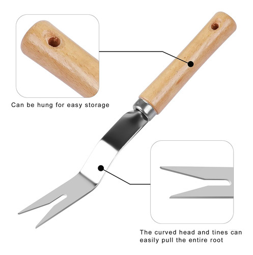 Garden Weeder Hand Weeding Tool Weed Removal Stainless ...