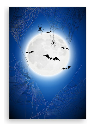 Painel Festa Vertical 1,5x2,2 Halloween Fantasmas Morcego 24