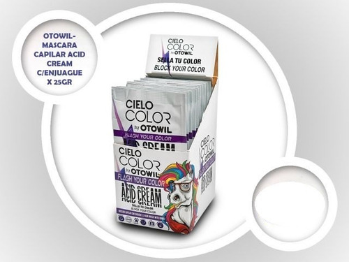 Imagen 4 de 10 de Mascara Capilar Con Enjuague Crema Acida Otowil Caja X12uni.