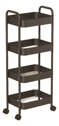 Carrito Auxiliar Metal Multiusos 4 Niveles Con Ruedas