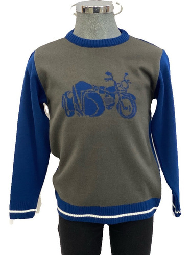 Imagen 2 de 3 de Suéter Para Niño Con Dibujo Motocicleta