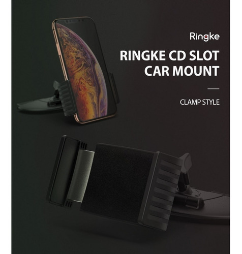 Imagen 2 de 6 de Soporte Pinza Celular Auto Ringke Para Cd Slot