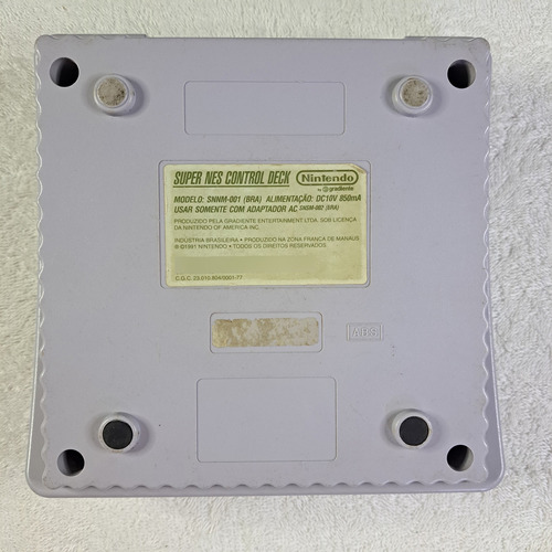 Console Super Nintendo Baby Nacional Rf - Funcionando 100% Branco (Usado)