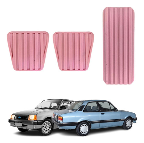 Capa Pedal Acelerador Freio Embreagem Rosa Chevette 73 A 93