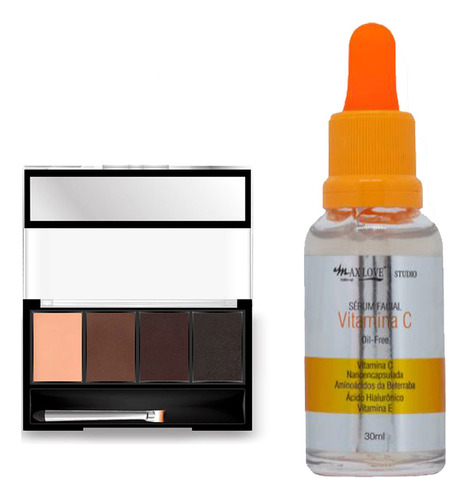 Sérum Facial Vitamina C Max Love + Paleta Sombra Ruby Rose