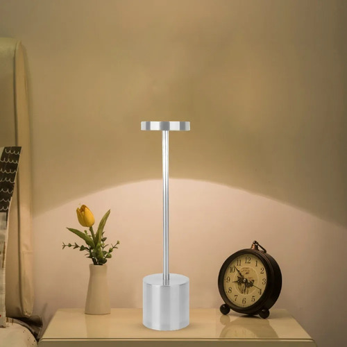 Lámpara De Mesa Inalámbrica Recargable De Metal Led Led Meta