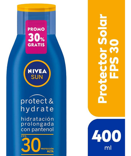 Protector Solar Nivea Sun Protect & Hydrate Fps 30 - 400ml