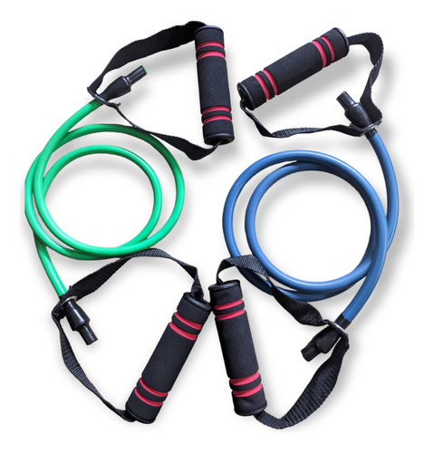 Set Bandas Resistencia 9kg/18kg Con Agarre 1,2 Mt Fit Mark®