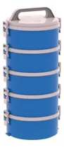 Comprar Kit Marmita Térmica Azul 1,5L - 5 Unidades Com e Sem Divisórias Internas Tekcor - Soprano