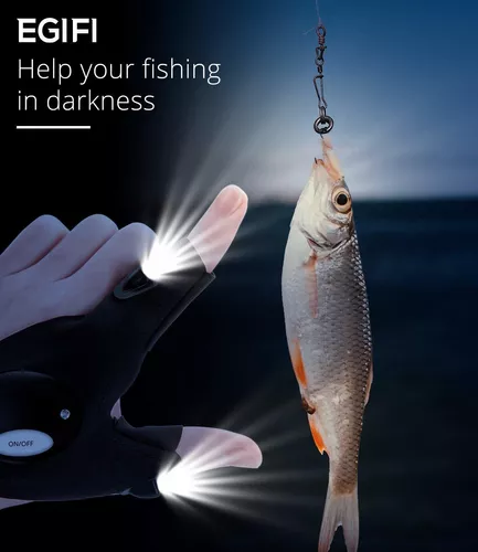 Guantes con LED para Hombre, de Trabajo, de Pesca Linterna