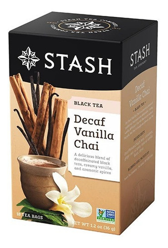 Te Stash Te Negro Chai Descafeinado Vainilla Organico