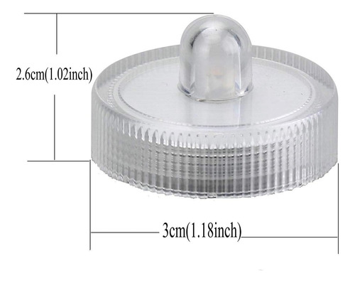 Luz Led Brillante Sin Llama, Funciona Con Pilas, Vela De Té