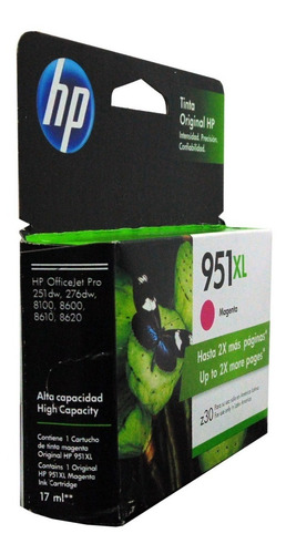 Cartucho Hp 951xl 951 Magenta Original Cn046al Vigente Verif