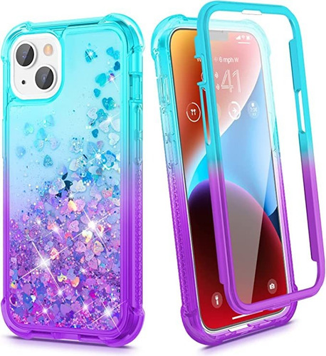 Estuche Ruky Compatible Con El Teléfono 14 Glitter Liquid Fu