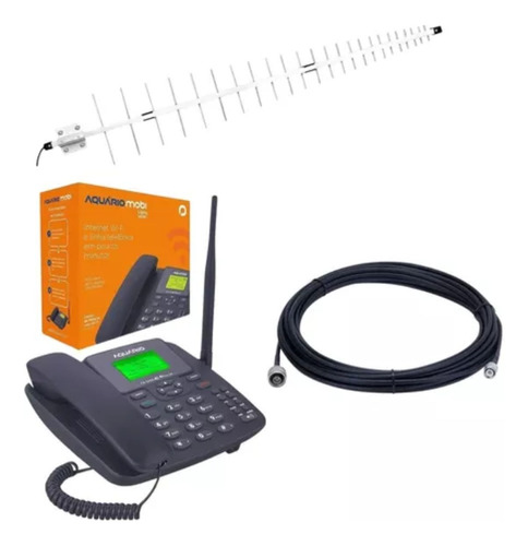 Kit Telefone Rural Celular Desbloqueado Com Gprs - Completo!