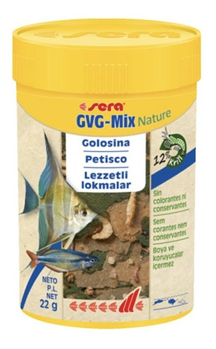 Alimento Peces Sera Gvg Mix Nature 22g/100ml, Acuarios