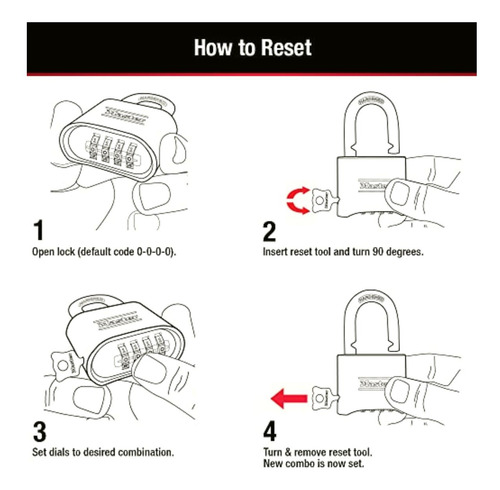 Master Lock Cerradura De Combinación, Candado Para