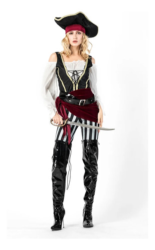 Disfraz De Pirata Para Cosplay De Capitán Jack Sparrow Para