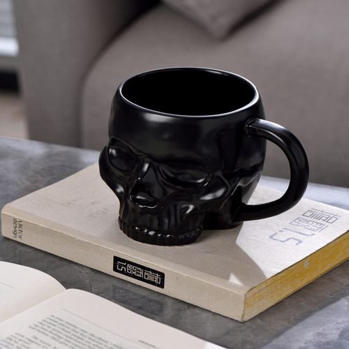 Taza De Cerámica Sin Tapa Con Forma De Calavera De Halloween