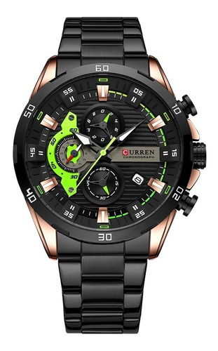 Reloj Curren 8402 Cuarzo Acero Inoxidable Cronógrafos Resist