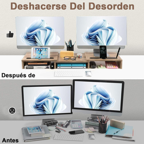 Elegante Soporte Monitor Elevador Piso Pantalla Computadora