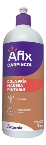 Garrafa de madeira pintável Afix Cold Cola 1 kg de cola líquida GARRAFA Afix 1 kg