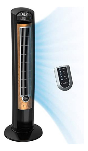 Lasko Oscillating Tower Fan Remote Control Ionizer T42950 Cantidad de aspas 1 Color de la estructura Negro Color de las aspas Negro Diámetro 50 cm Frecuencia 120 Material de las aspas Plástico