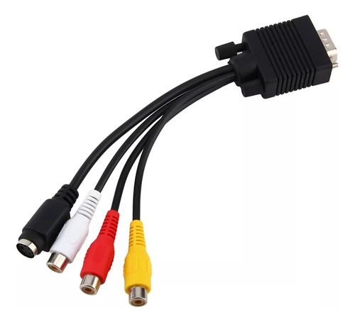 Adaptador Vga Svga A S-video 3 Rca Av Tv Converter Converter