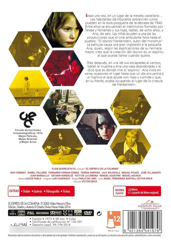 Dvd El Espiritu De La Colmena / De Victor Erice