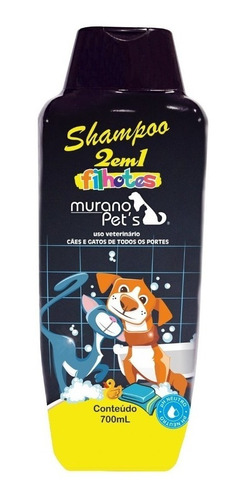 Shampoo Murano 2 En 1 Cachorro Para Perros Y Gatos 700ml