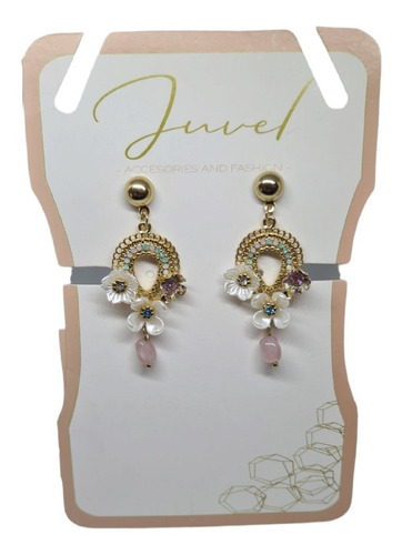 Aretes Mujer Flores Blanca Pendientes Oferta Envio Gratis Ya