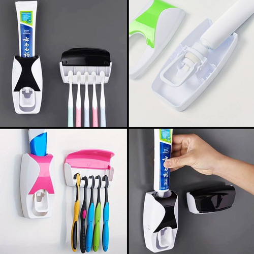 Dispensador Automático Pasta Dental Porta Cepillos