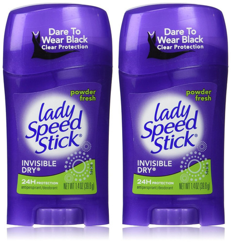 12 Paquetes De : Lady Speed Stick Invisible Seco En Polvo