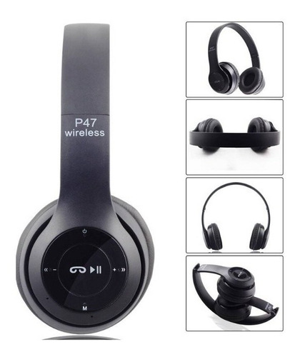 Audífonos Inalámbrico P47 Bluetooth Wireless 5.0 Negro