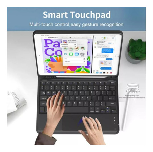 Funda + Teclado Touchpad Español Para iPad Air 11 M3 2025
