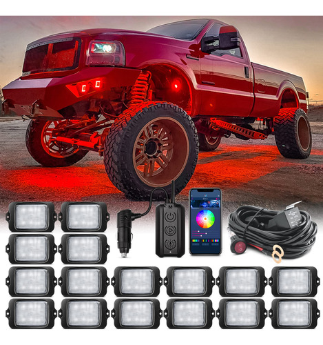 Mictuning C3 - Luces De Roca Led Extensibles Rgbw Con Contro