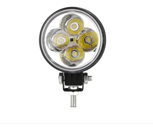 Faro Circular 4 Leds 12 Watts 9v / 36v 8 Cm X 8 Cm X 4,5 Cm