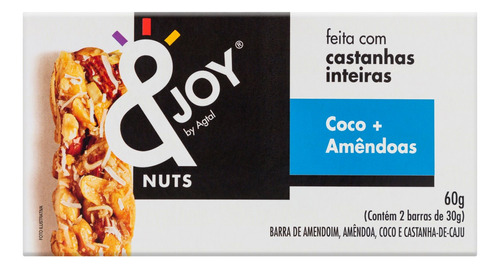 Pack Barra de Nuts Coco e Amêndoas &Joy Caixa 60g 2 Unidades