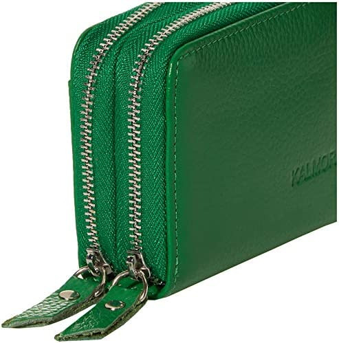 Kalmor Carteras Para Mujer De Cuero Con Doble Cremallera Con