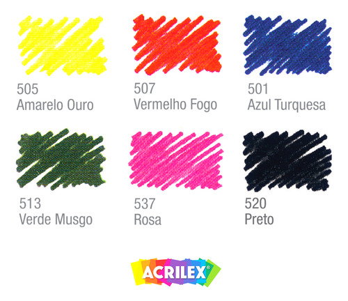 Bolígrafo Artteen Acrilpen de tela con 6 colores - Acrilex