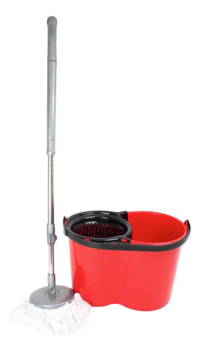 Cubeta Con Trapeador Spin 20 Litros Vencort Color Rojo