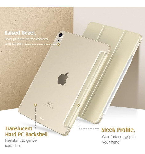 Funda Para iPad Air 4 10.9 Carga Lapiz Apple Dorado Timovo